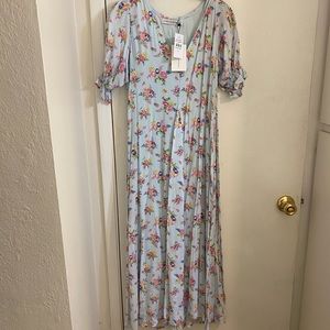 NWT Faithfull the Brand Maggie Midi Dress Juliette Floral Size 4/S